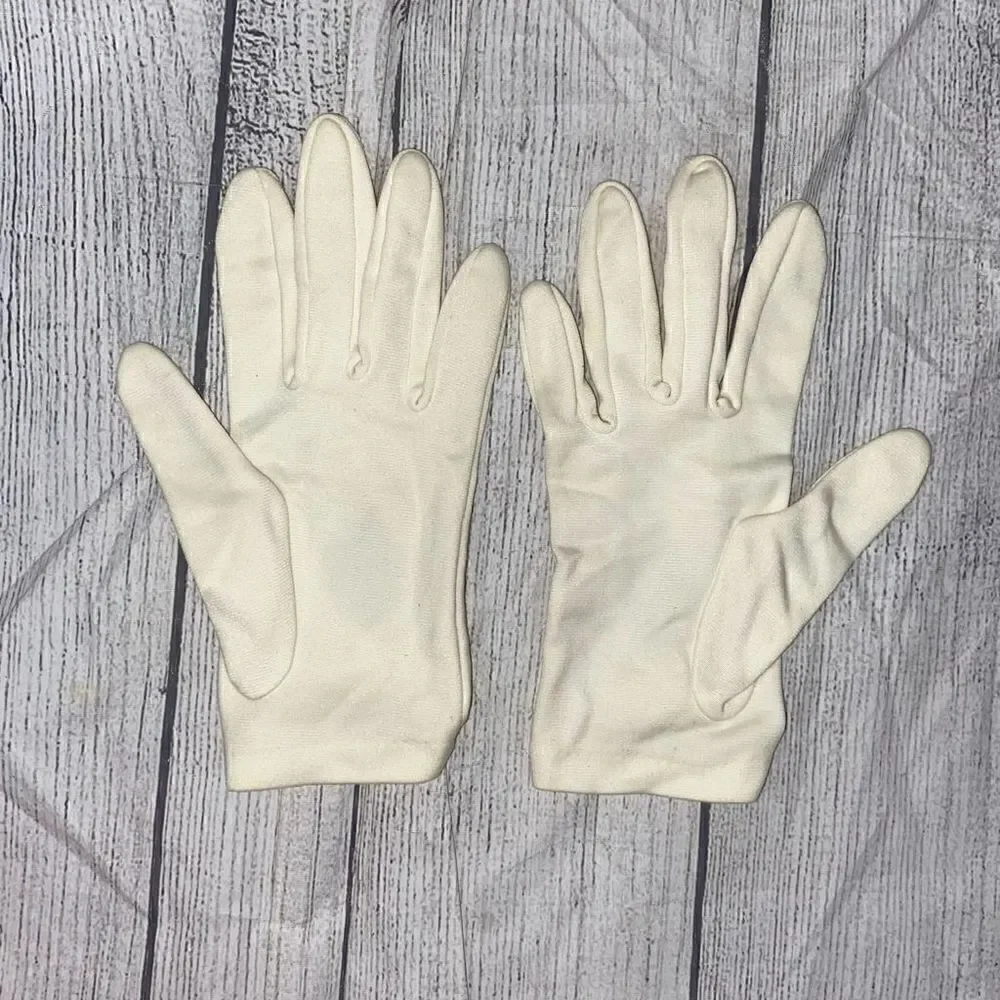 Vintage girls gloves off white big kid small